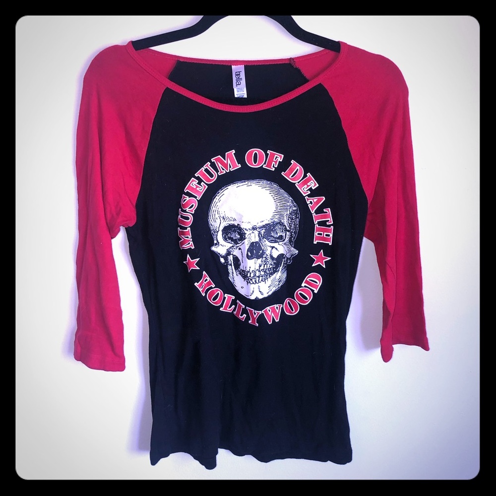 Museum of Death Hollywood baseball tee